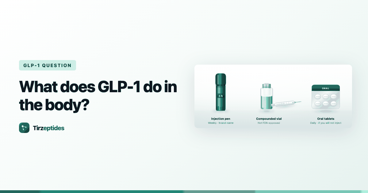 What does GLP-1 do in the body?